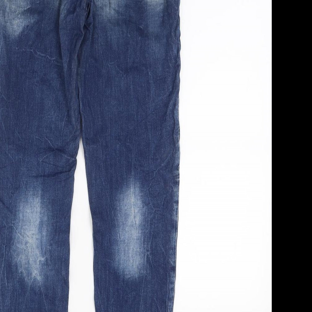Womens UK Size 8 Papaya Regular Fit Skinny Blue Jeans