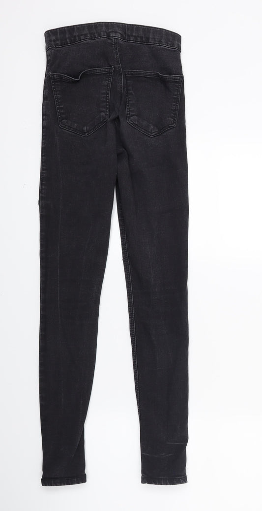 Topshop Womens Black Denim Skinny Jeans Size 25 in L26 in