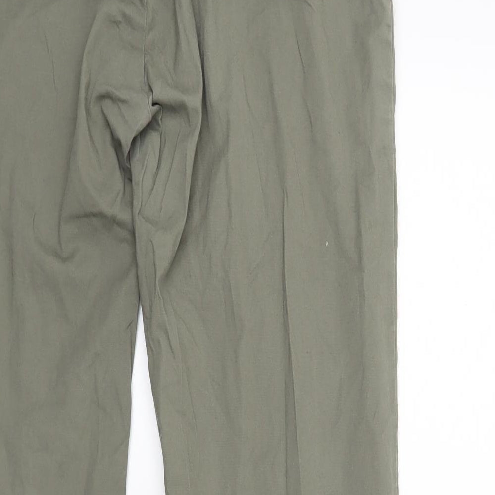 Cam Womens Green Chino Trousers Size M L25 in
