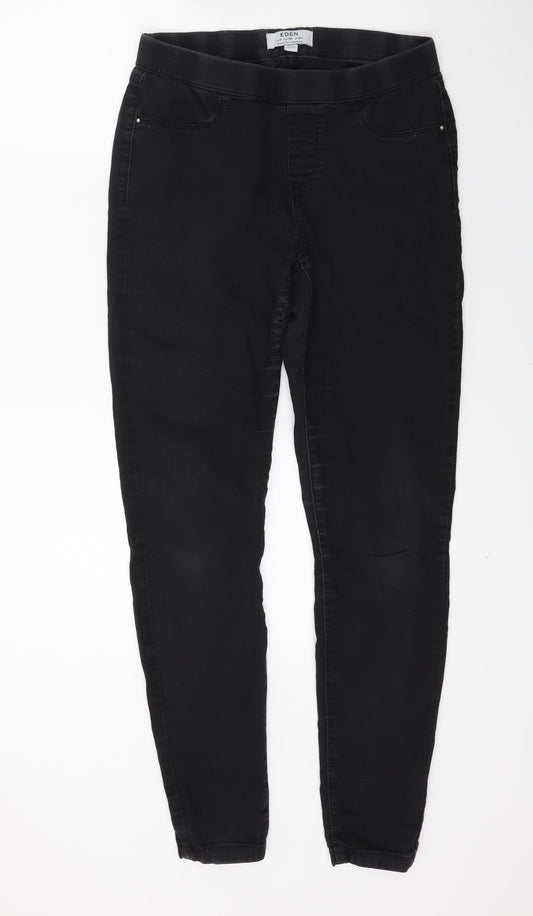 Additional front view of Dorothy Perkins women’s black denim skinny jeans, size UK 10, 26-inch leg