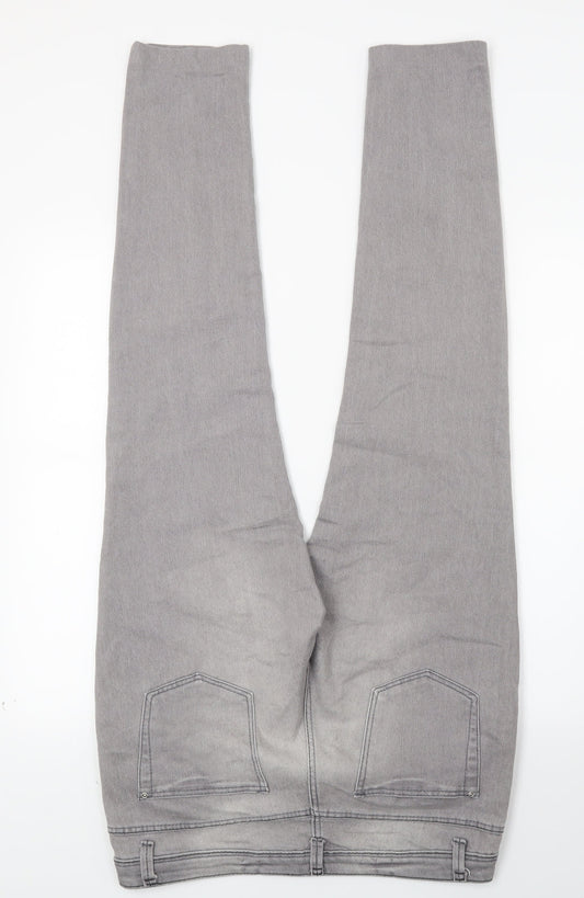 Back view of Primark women’s brown denim skinny jeans, size UK 12, 27-inch leg