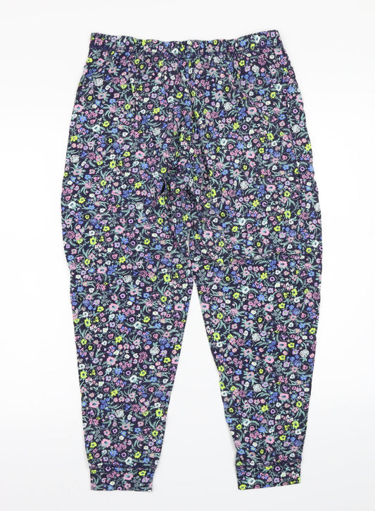 Womens UK Size 14 H&M Regular Fit Blue Trousers