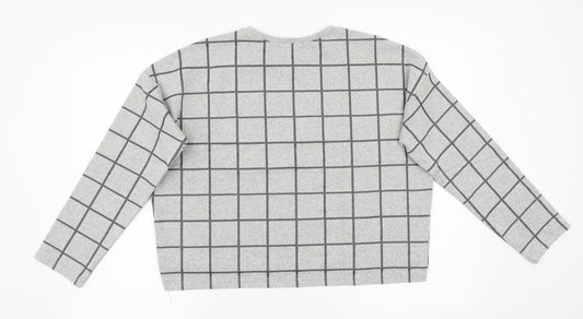 Primark Womens Grey Check Pullover Jumper Size M