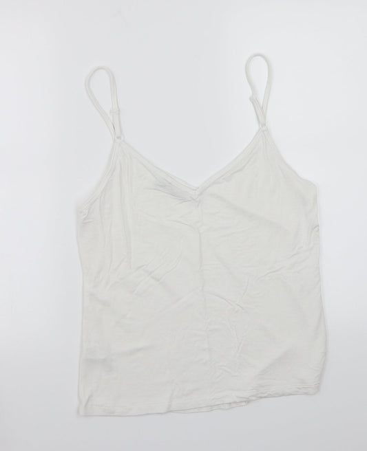Womens UK Size 14 ASOS White Basic Tank