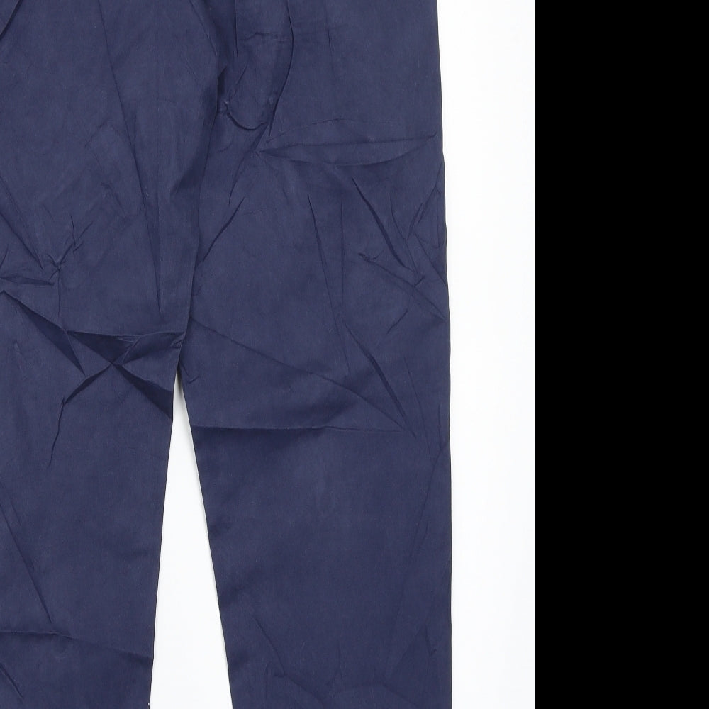 Womens UK Size 12 Preworn Regular Fit Blue Trousers