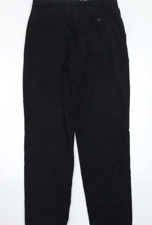 Back view of C&A women’s black trousers, size UK 34, 29-inch leg