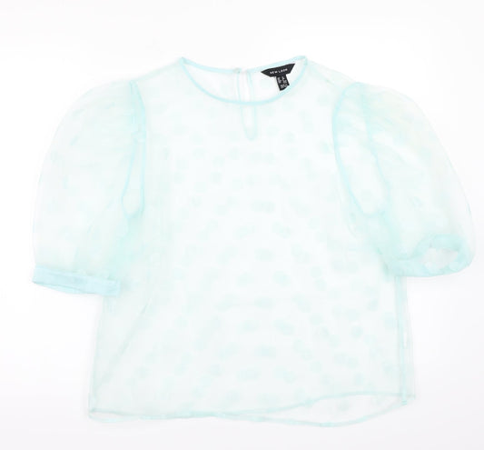 Womens UK Size 12 Newlook Blue Basic Blouse