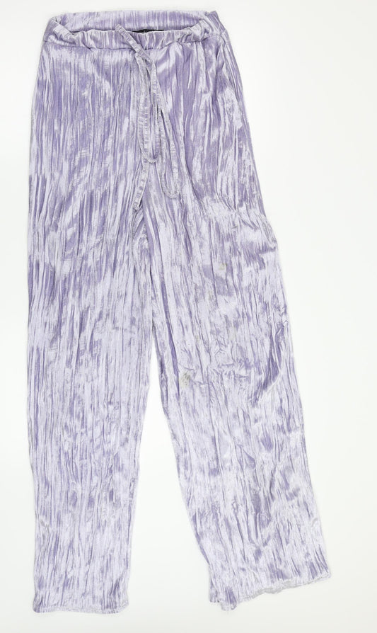 Womens UK Size 10 Boohoo Regular Fit Sweatpants Purple Trousers