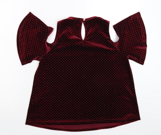 Primark Womens Pink Polka Dot Basic Blouse Size 12