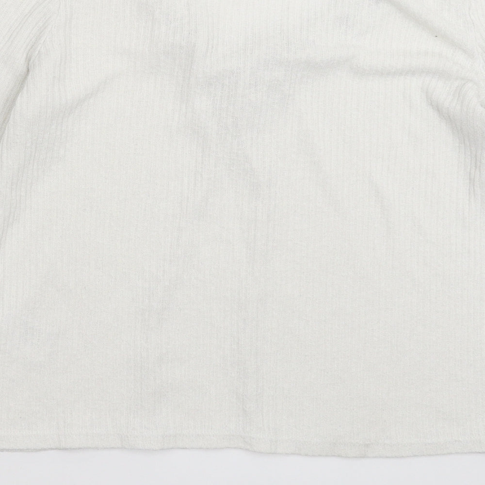 Womens UK Size S Divided White Basic T-Shirt