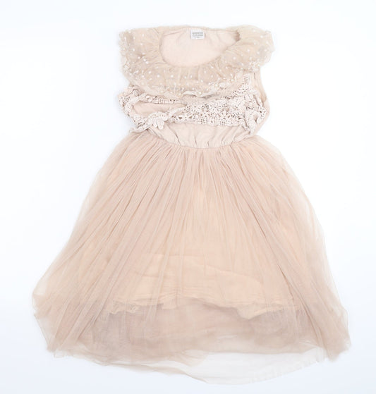 Fashion Boutique Girls Beige Fit & Flare Size S