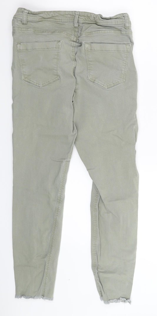 Denim & Co. Womens Green Denim Skinny Jeans Size 12 L25 in