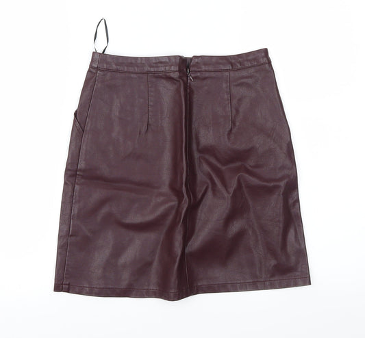 New Look Womens Purple A-Line Skirt Size 6