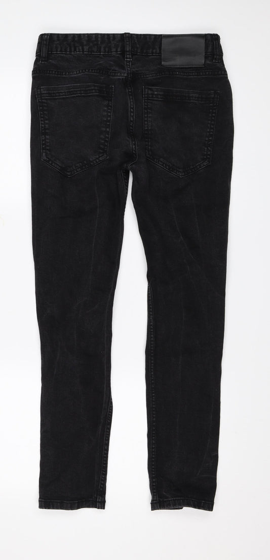Denim & Co. Womens Black Denim Skinny Jeans Size 10 L27 in