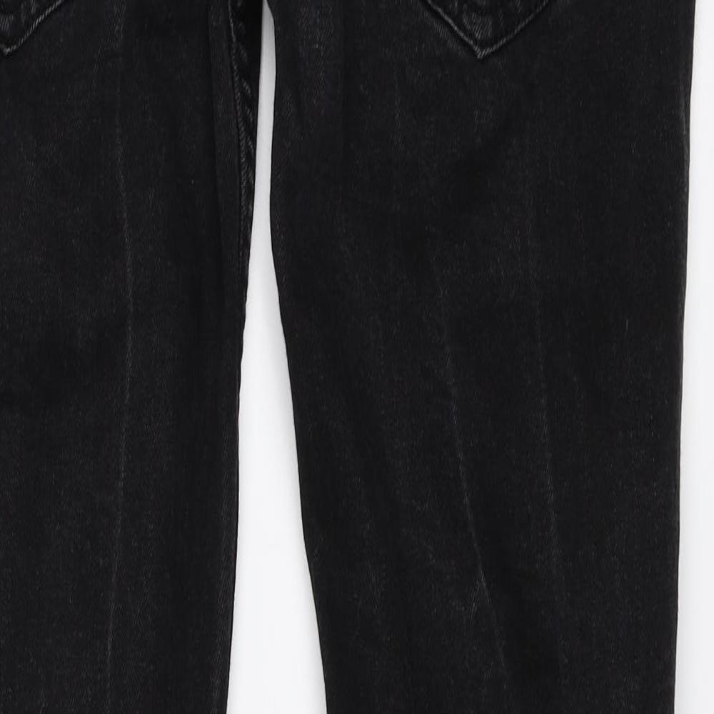 Brand and care label for Denim & Co. women’s black denim skinny jeans, size UK 10, 27-inch leg