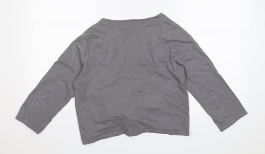 Cotton Traders Womens Grey Shrug Jumper Size 10