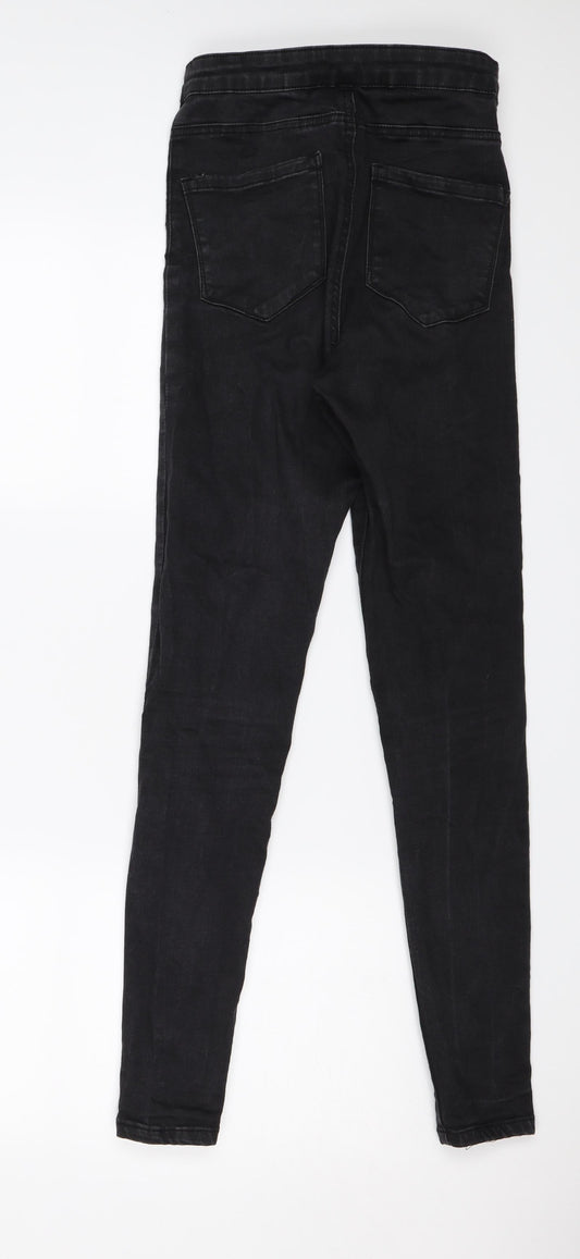 Denim & Co. Womens Black Denim Skinny Jeans Size 10 L28 in