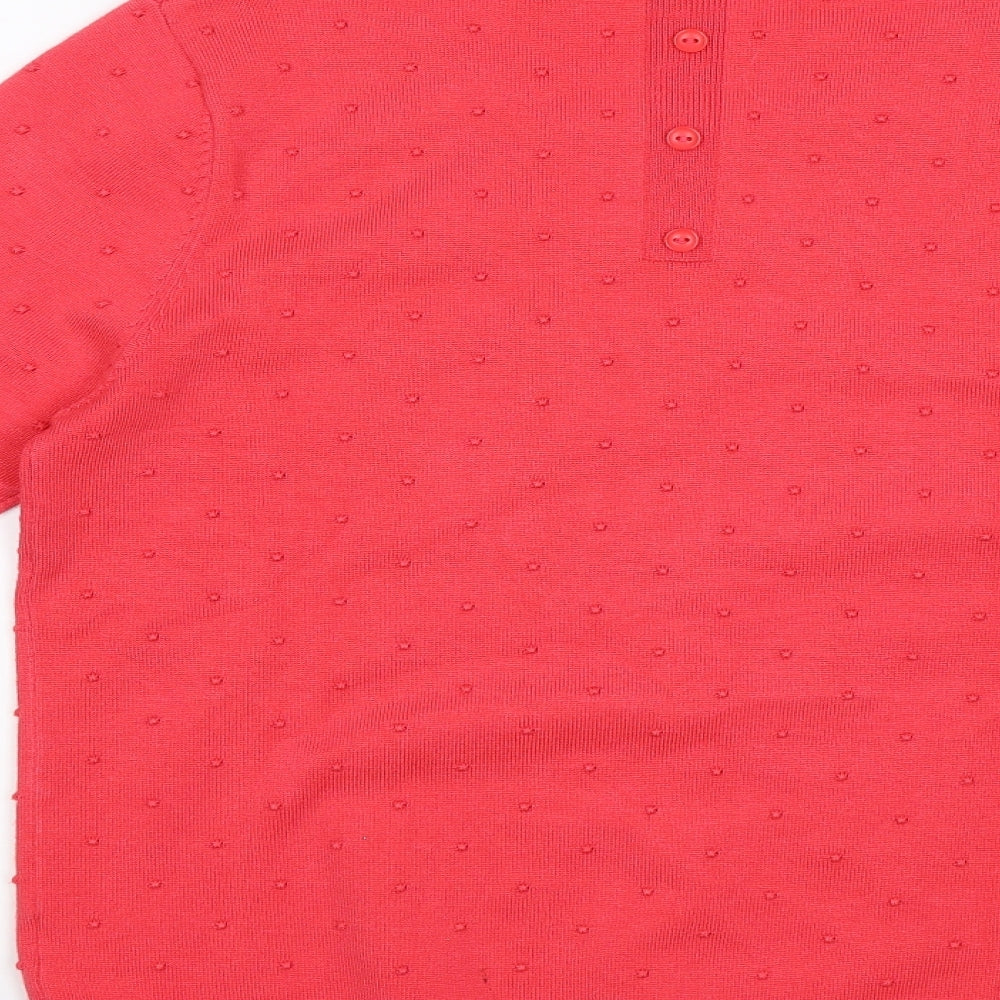 Hepburn Womens Pink Pullover Jumper Size S