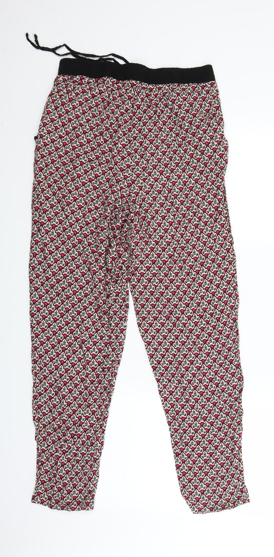 George Womens Pink Geometric Trousers Size 12 L25 in