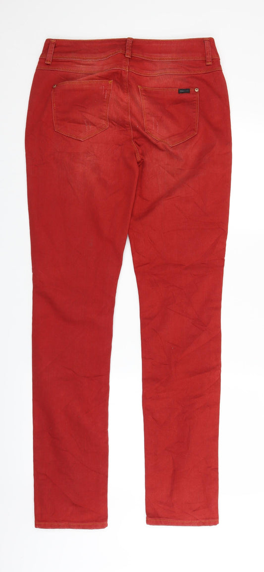 Only Womens Red Denim Straight Jeans Size 31 in L32 in