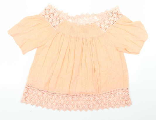 Miss Selfridge Womens Pink Basic Blouse Size 10