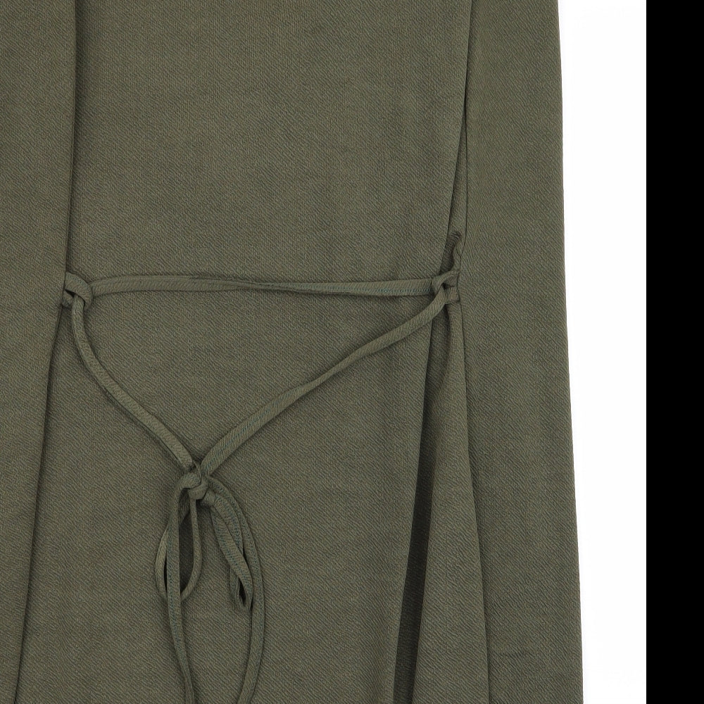 Womens UK Size L Preworn Green Basic Blouse