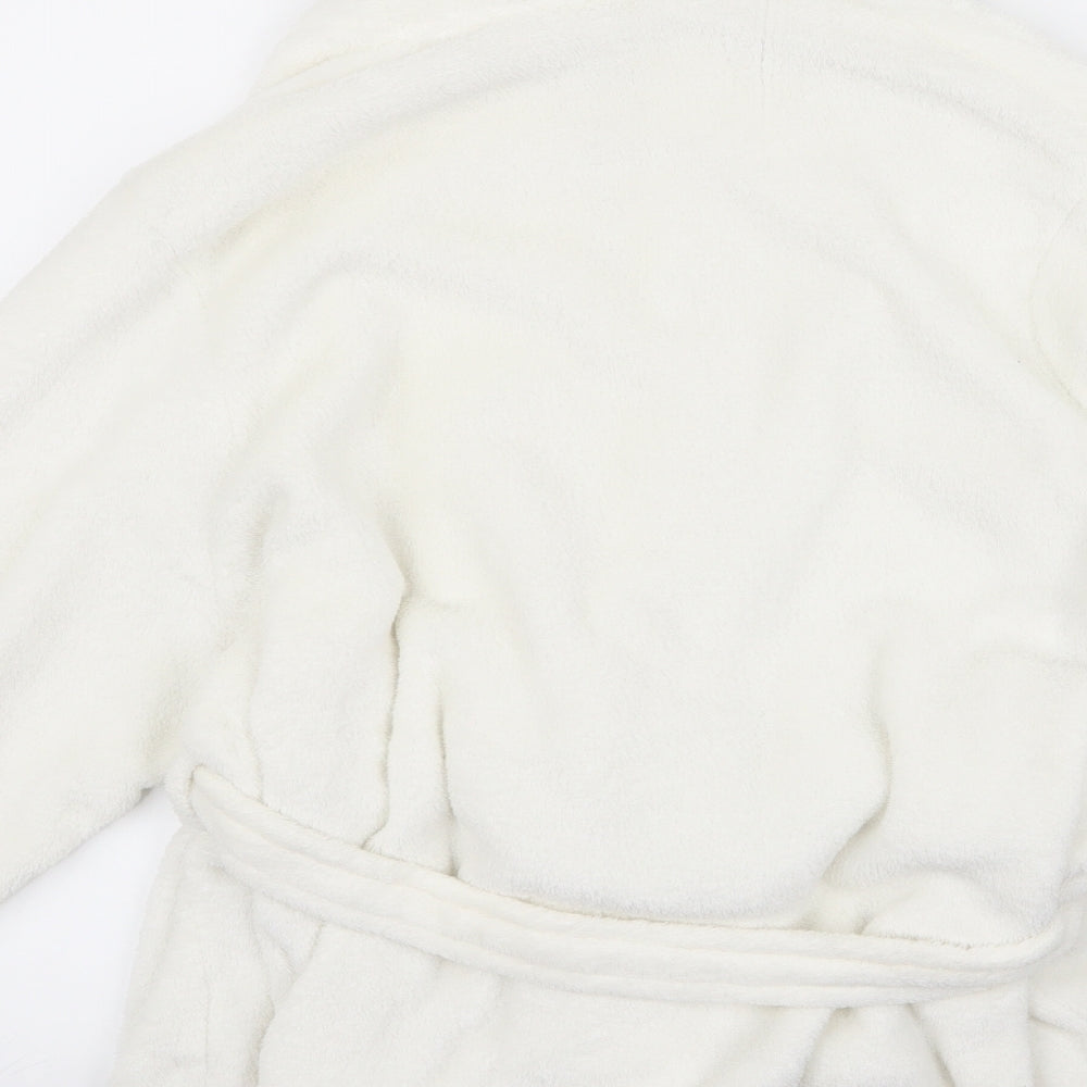 Preworn Womens White Rayon Babydoll Robe Size L