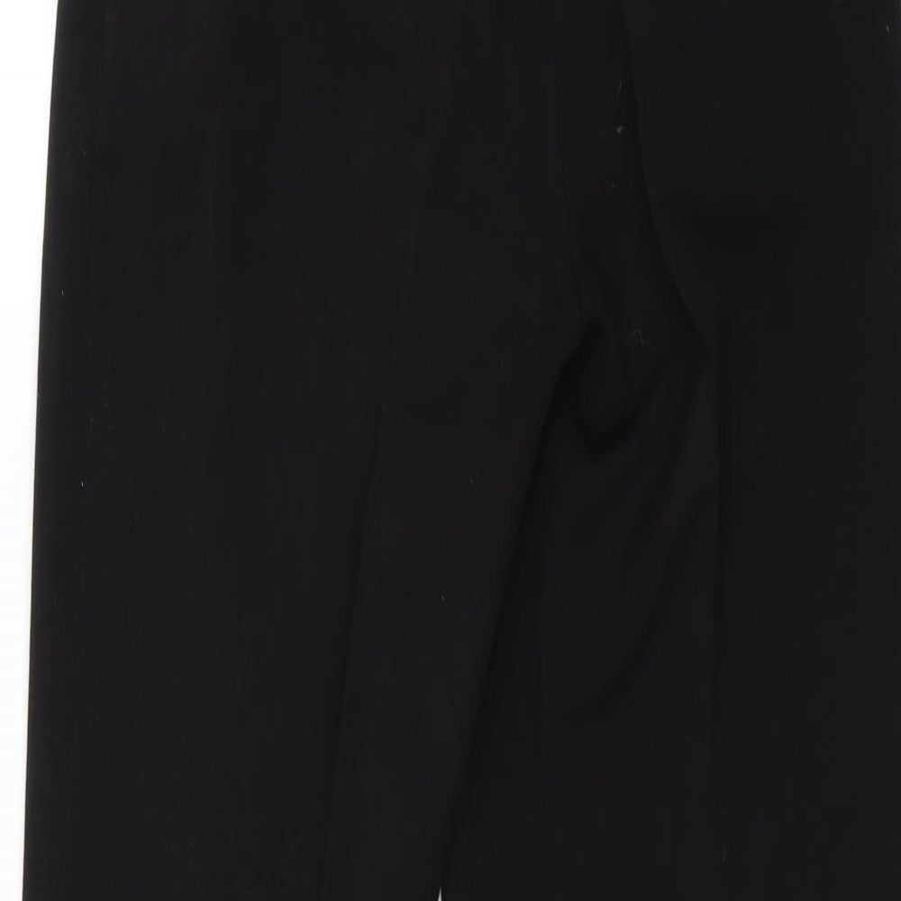 Womens UK Size 16 Preworn Regular Fit Black Trousers