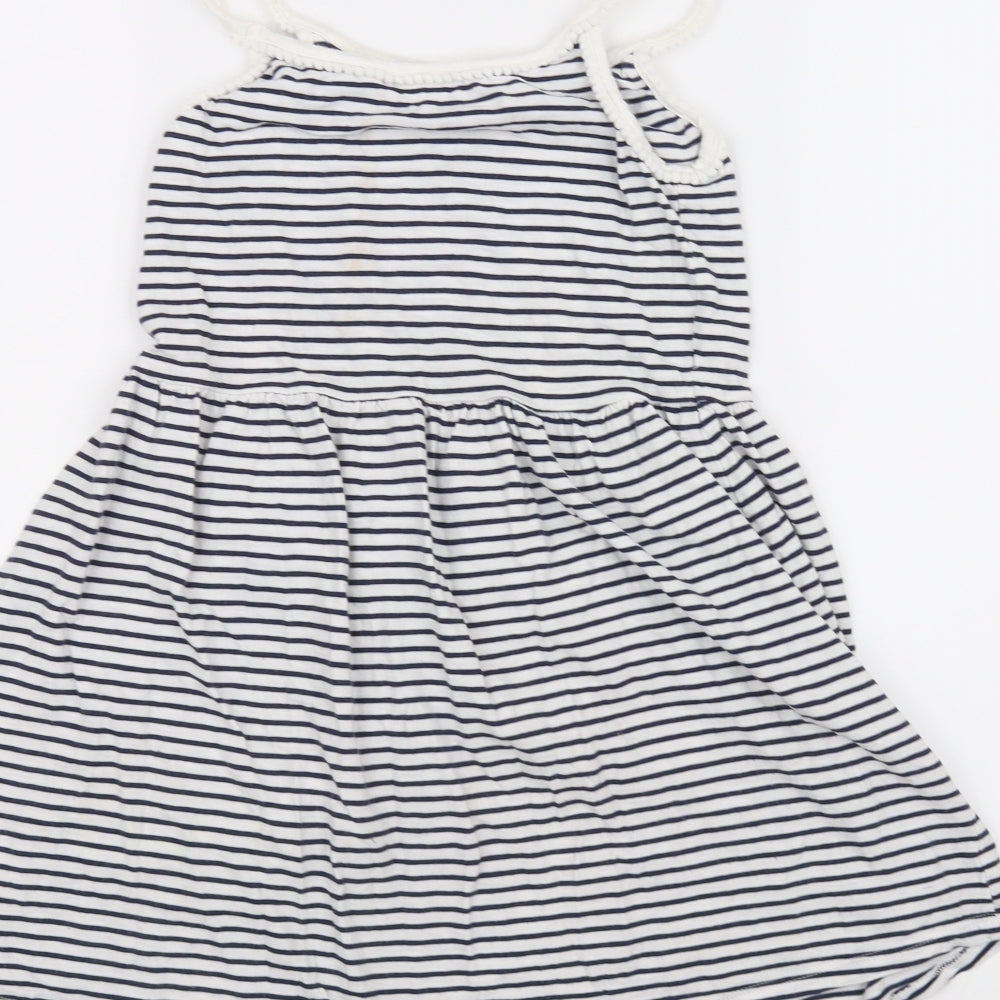NEXT Girls White Striped A-Line Size 8 Years