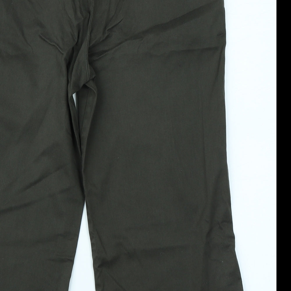 AMARANTO Womens Green Capri Trousers Size 14
