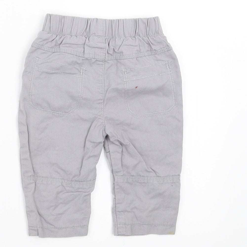George Boys Grey Cargo Trousers Size 3-6 Months
