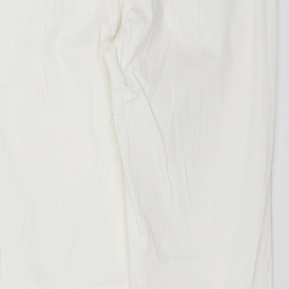 Marks and Spencer Womens White Chino Trousers Size 8 L29 in
