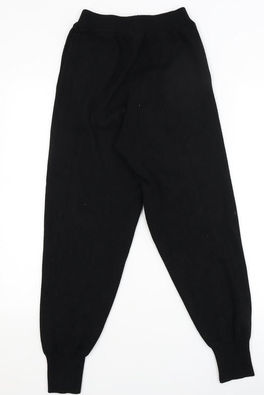 Womens UK Size M Quiz Slim Fit Jogger Black Trousers