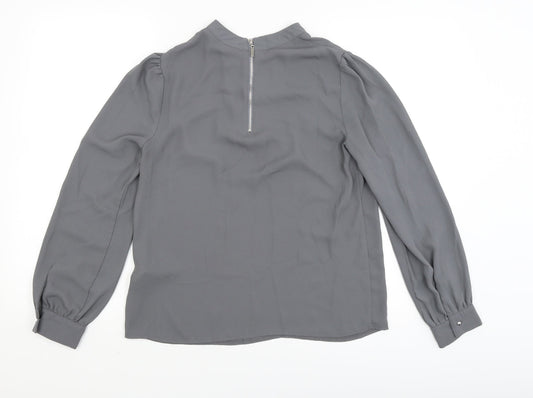 Womens UK Size 10 Atmosphere Grey Basic Blouse