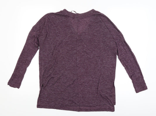 Atmosphere Womens Purple Basic T-Shirt Size 8