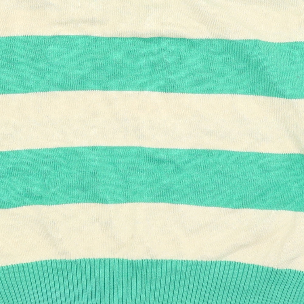 Sophie Girls Green Striped Cardigan Jumper Size 10-11 Years