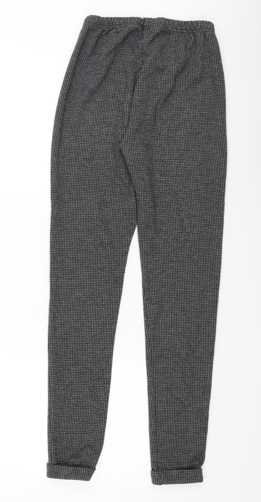 Womens UK Size 8 New Look Cropped Grey Leggings