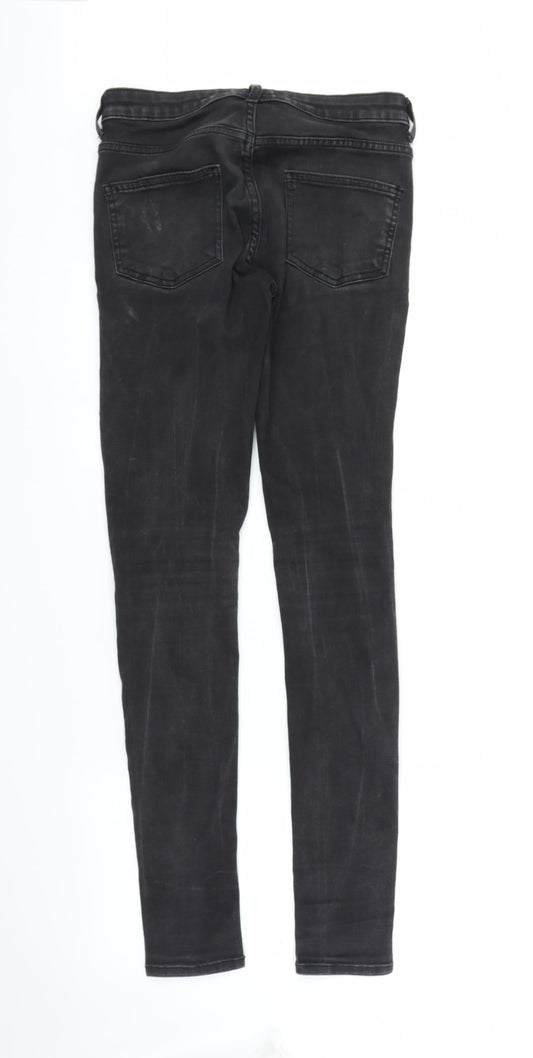 Topman Mens Black Denim Snow Pants Trousers Size 30 in L34 in