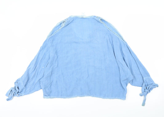 Blue Vanilla Womens Blue Basic Blouse Size M
