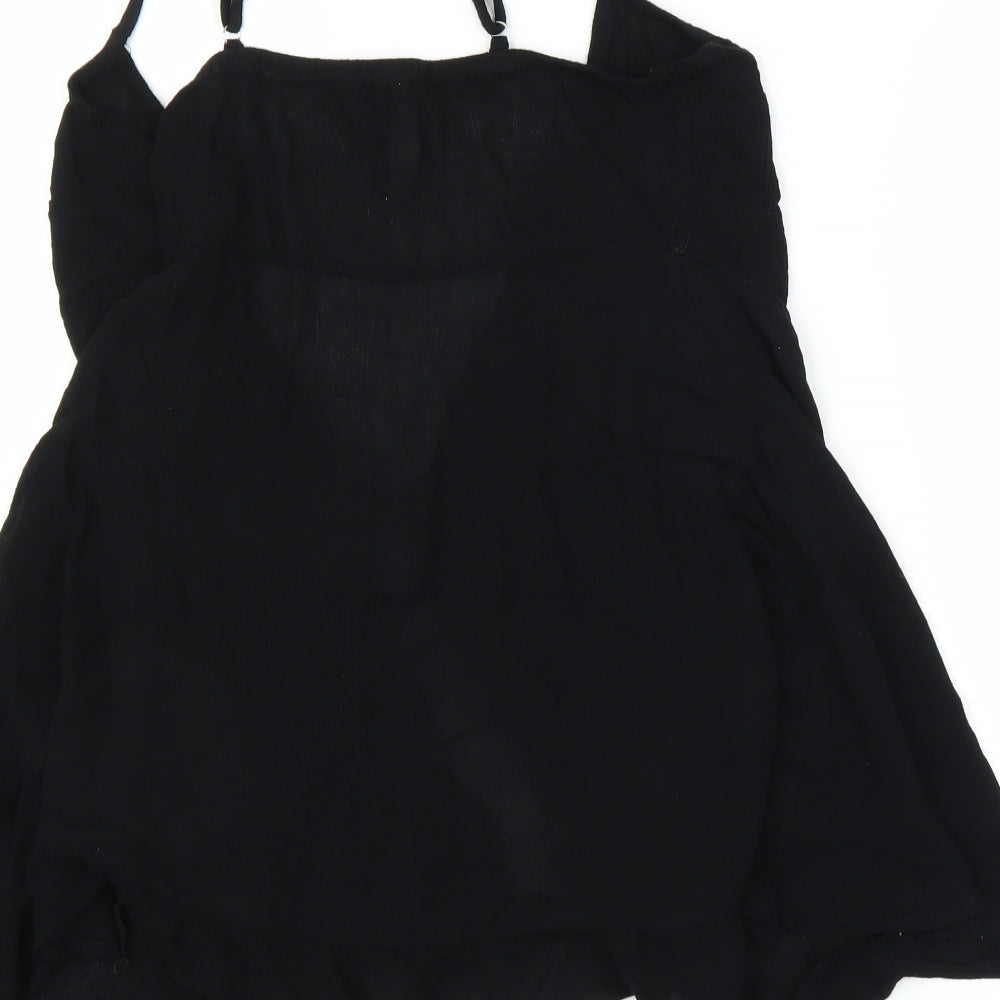 Womens UK Size M New Look Black Camisole Blouse