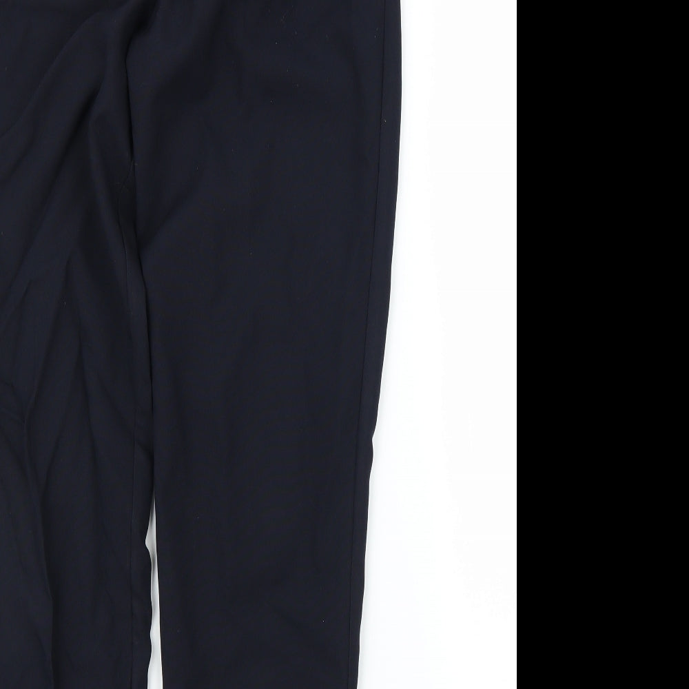 Womens UK Size 12 Classics Regular Fit Carrot Blue Trousers