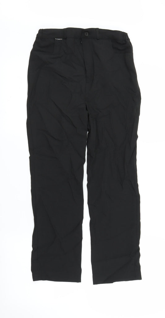 Preworn Boys Black Trousers Size M