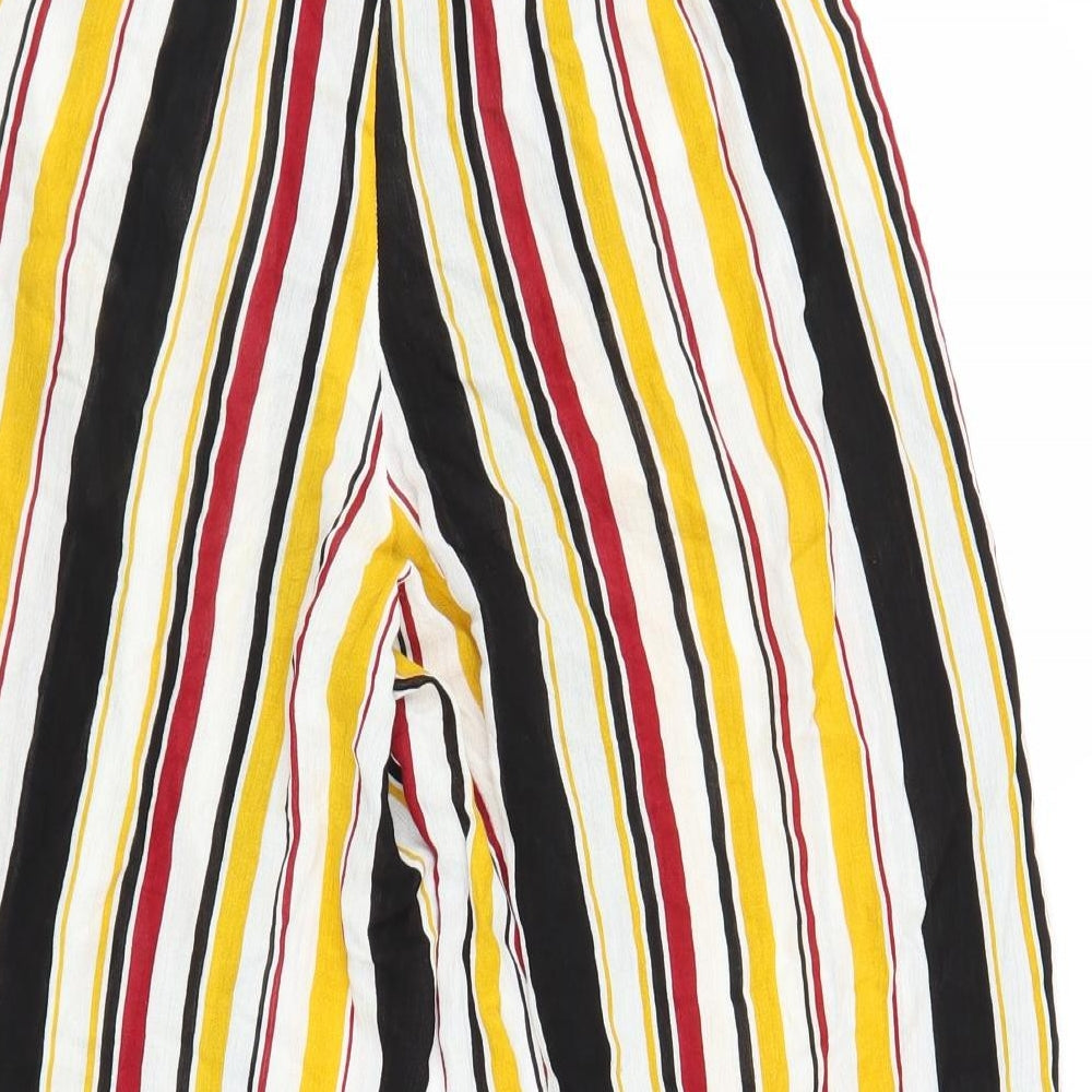 F&F Womens Multicoloured Striped Bloomer Trousers Size 6 L20 in
