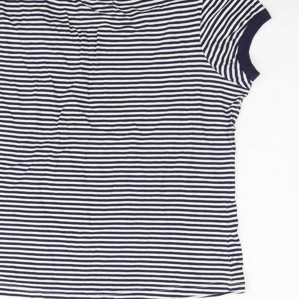 F&F Womens Silver Polka Dot Basic Polo Size 12