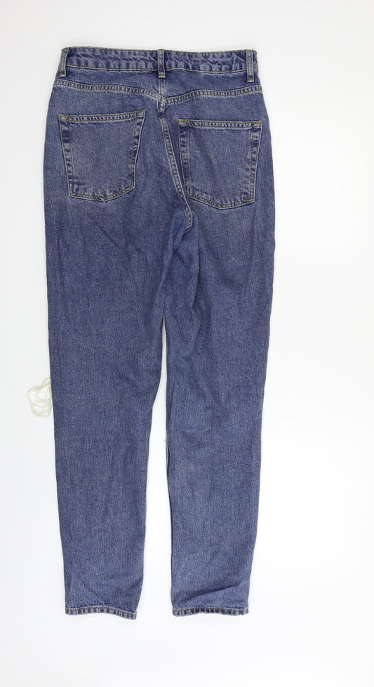 Topshop Womens Blue Straight Jeans Size M L32 in