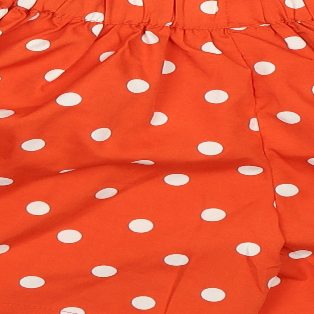NEXT Girls Orange Polka Dot Bermuda Shorts Size 6 Years