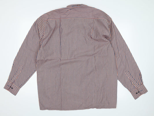 Shannon Mens Red Striped Button-Up Size 2XL