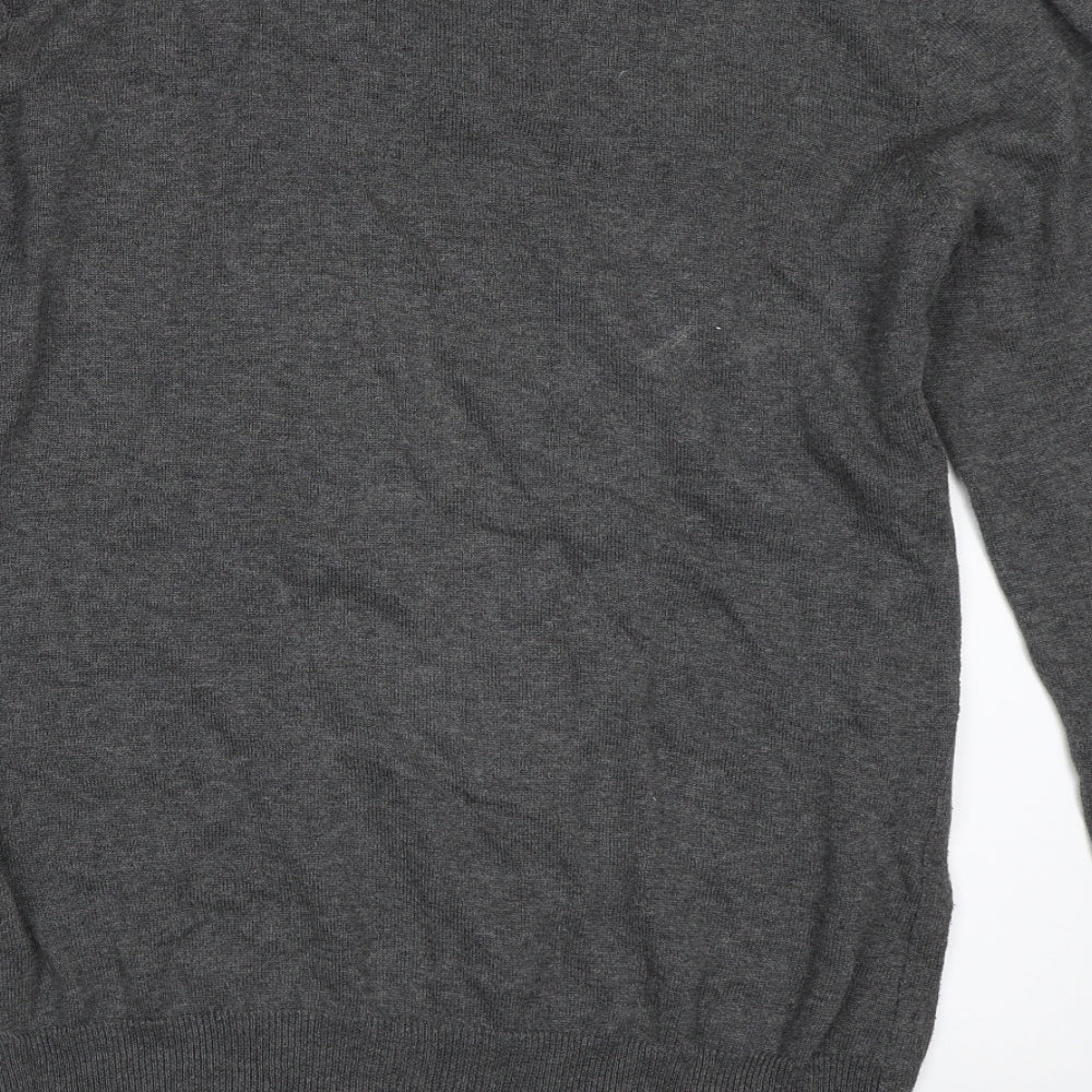 New Look Mens Grey Pullover Jumper Size S