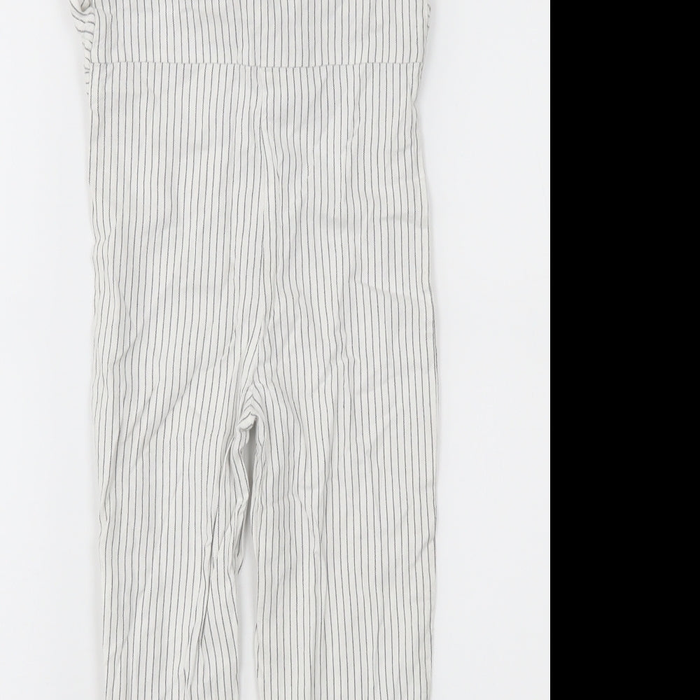 NEXT Girls White Striped Jumpsuit One-Piece Size 4XL