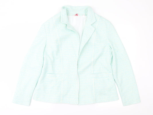 Additional front view of Julipa women’s green jacket, size UK 16